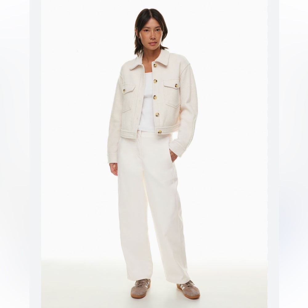 Wilfred Aritzia Autumn Linen Shirt Jacket beige linen size small